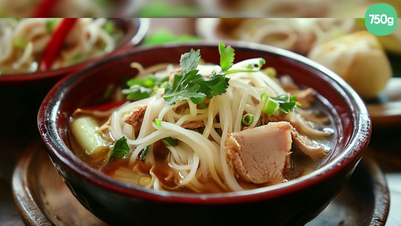 Soupe de porc et de nouilles comme à Pékin