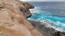 Así es Spitting Cave, el acantilado en el que murió el joven argentino en Hawaii