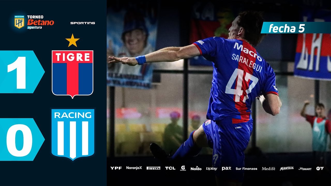 Tigre vs Racing (1-0) | LPF Torneo Apertura 2025 | Fecha 5