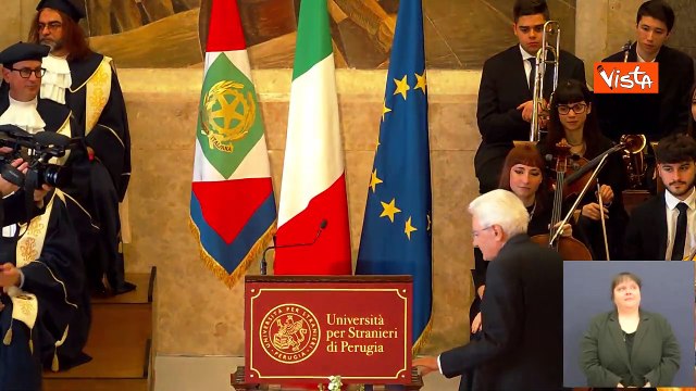 Mattarella inaugura anno accademico Universit? Perugia: Nessuno qui ? straniero