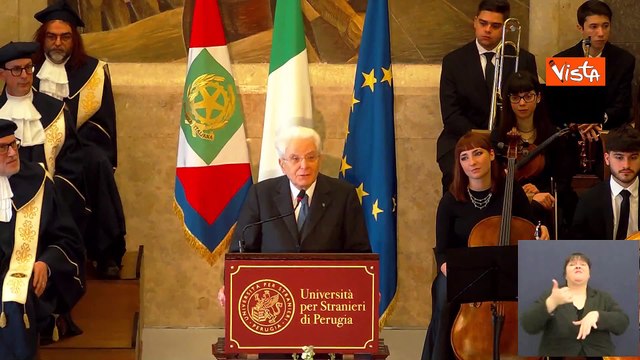 Mattarella all'Universit? per stranieri di Perugia: L'Italia ? un Paese aperto e accogliente