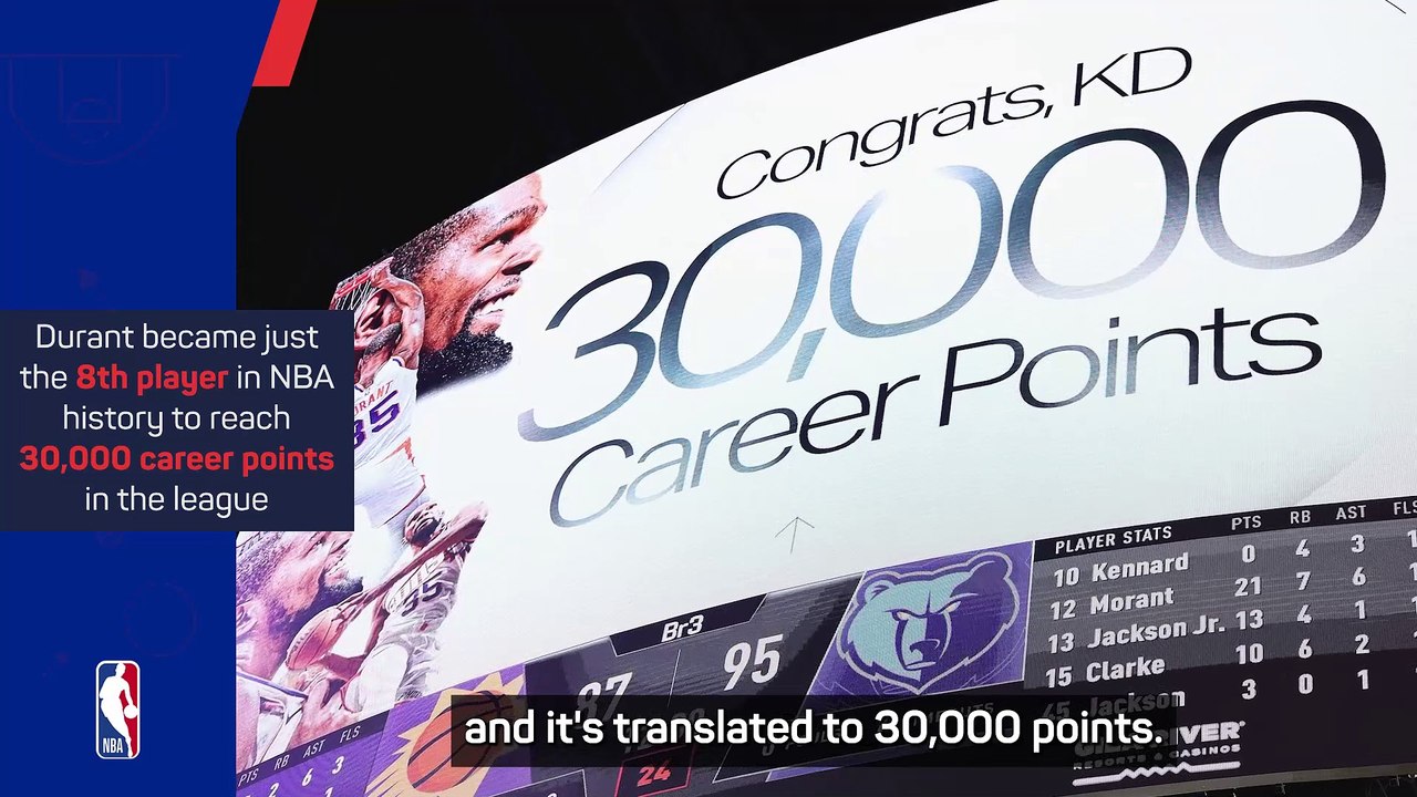 A special and historic night - Durant reaches 30,000 NBA points