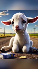 ये बेचारी बकरी भूख प्यास कटोरा लेकर भीख मांगने लगता है 😱 mind blowing creators #goat #goats #cute