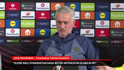 Jose Mourinho: Eleme maçı oynamaktan daha büyük motivasyon olabilir mi?