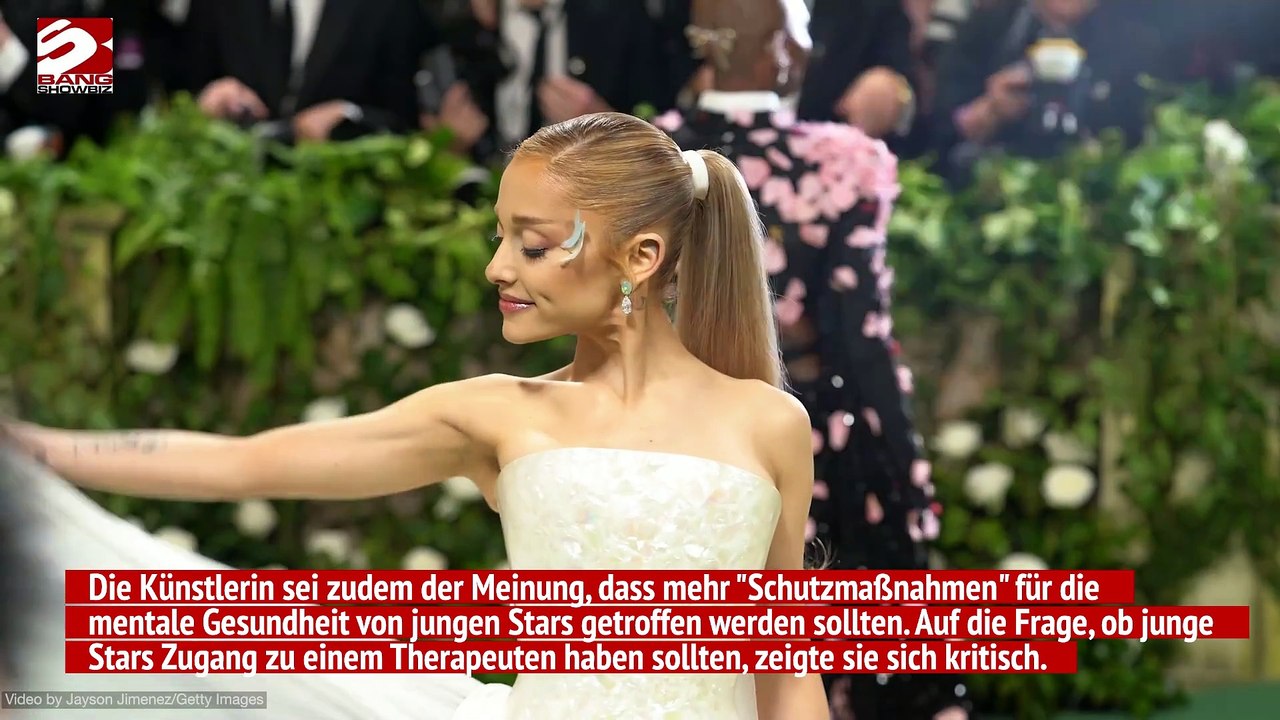 Ariana Grande: Therapie hilft ihr beim Umgang mit den Schattenseiten des Ruhms