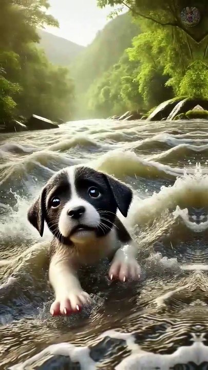 Rabbit saves a drowning puppy. The kindness of friends 🐰 #RabbitRescue #CuteAnimals #AnimalRescue