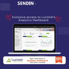 Valentine's Week Offer on Basic Subscription of Analytics Dashboard - Blue