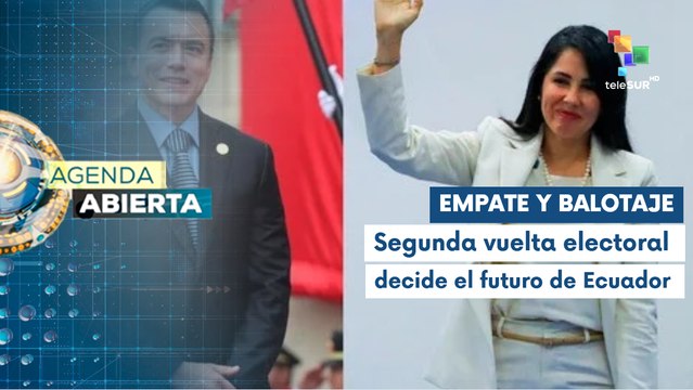 Candidatos González y Noboa irán a balotaje tras empate técnico en Ecuador