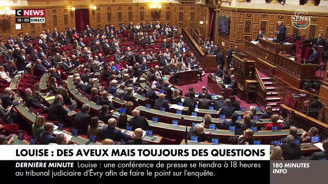 Meurtre de Louise: Regardez la très émouvante minute de silence cet après-midi au Sénat en présence de la plupart des ministres du gouvernement et de François Bayrou