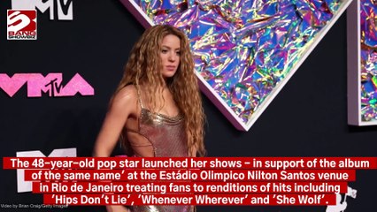 Shakira kicks off world tour in Brazil