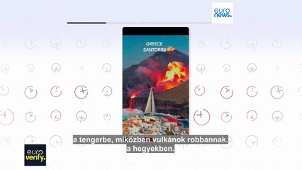 Hamis vulkánkitörésről készült videók terjednek Szantorini szigetéről