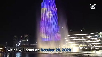 Expo 2020 Dubai countdown at Burj Khalifa