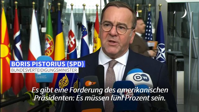 Pistorius zu Nato-Ausgaben: Fünf-Prozent-Ziel steht nicht im Raum