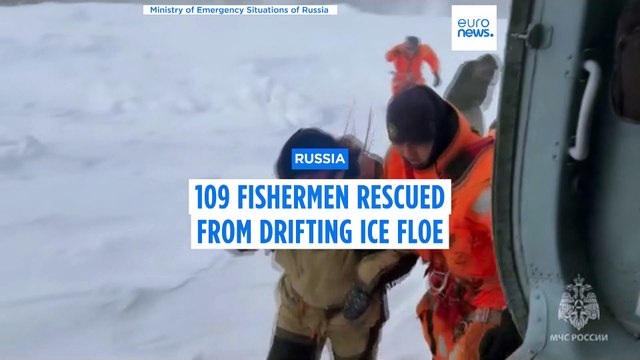 109 fishermen rescued from drifting ice floe in Russia's Sakhalin