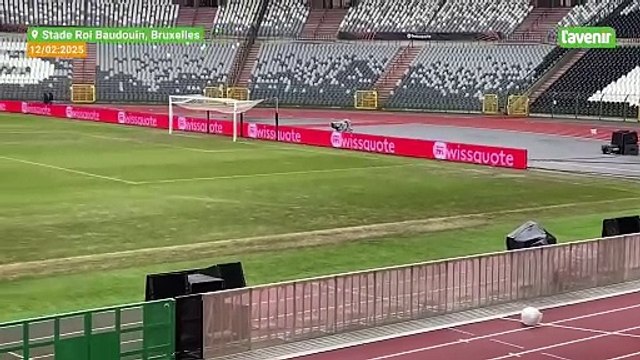 L’état du terrain du stade Roi Baudouin à 24h de Union-Ajax