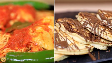 Spaghetti au poulet, Pancake au chocolat - Koujinetna haka 4 Ep 72