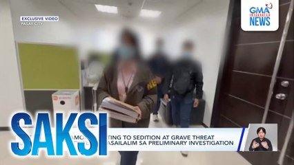Reklamong inciting to sedition at grave threat vs VP Duterte, sasailalim sa preliminary investigation | Saksi