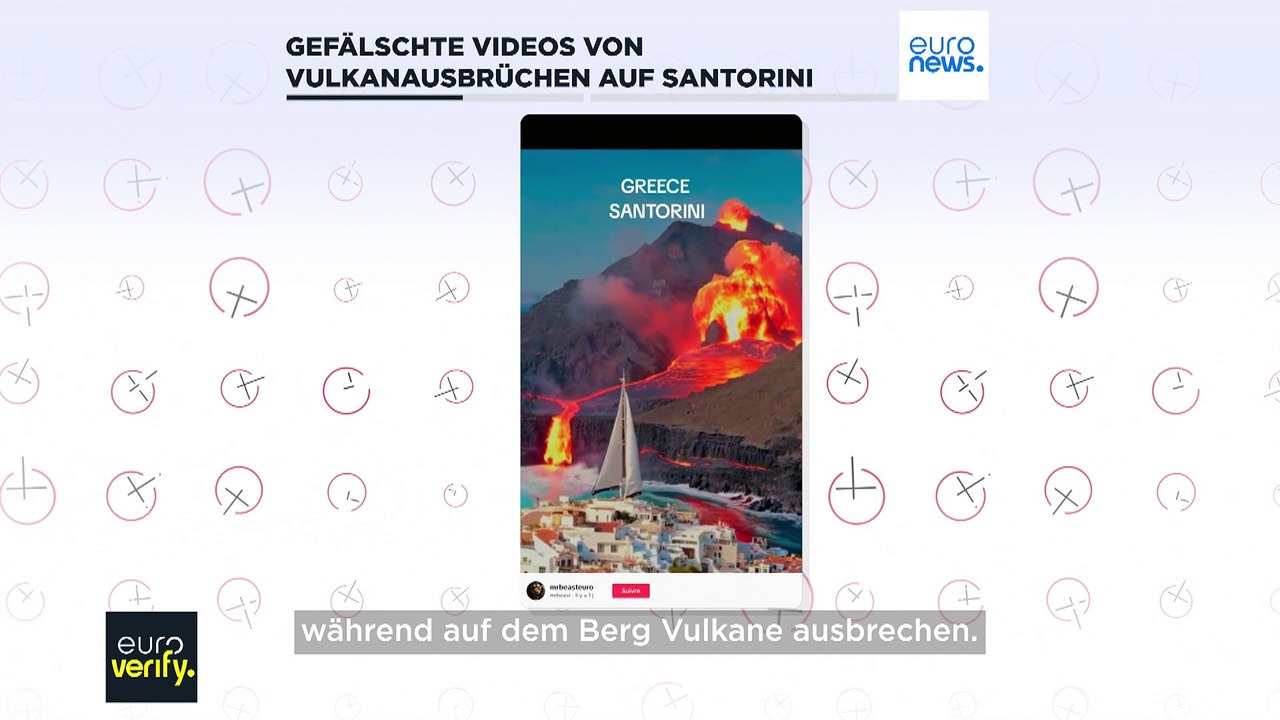 Faktencheck: Gefälschte Videos zeigen angebliche Vulkanausbrüche auf Santorini