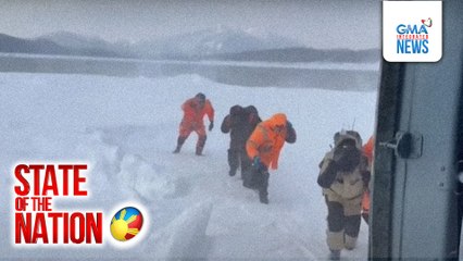 139 mangingisda na stranded sa palutang-lutang na tipak ng yelo sa Sea of Okhotsk, sinagip | SONA
