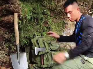 ⛰ Cave Survival - Primitive Mountain Living 🌿