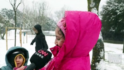 Beyaz örtü İstanbul’a çok yakıştı