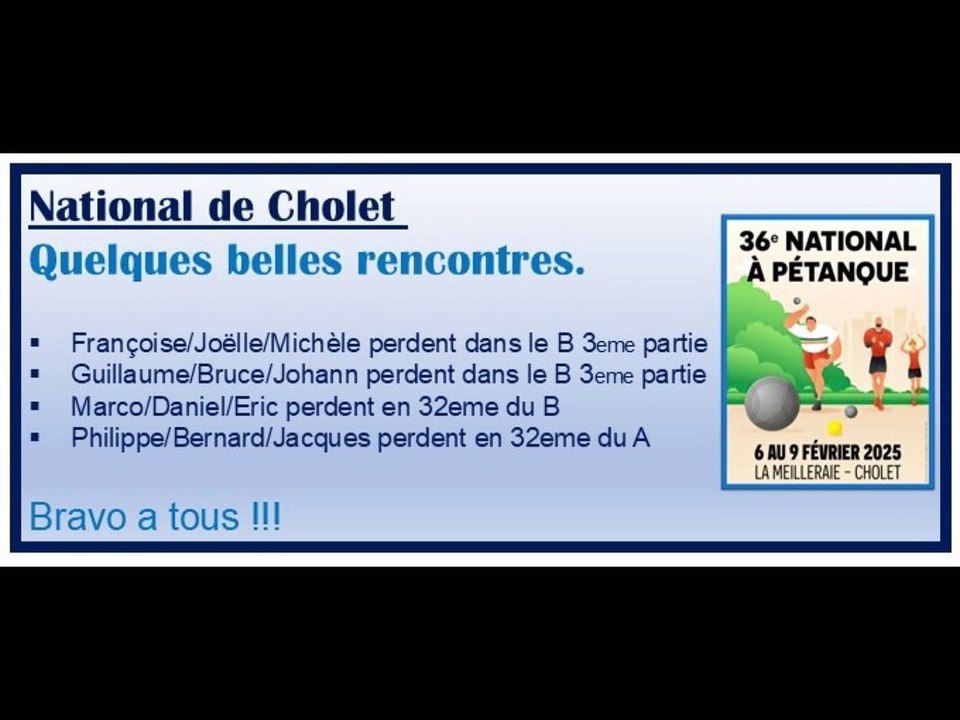 National Cholet 2025 - Quelques belles rencontres.