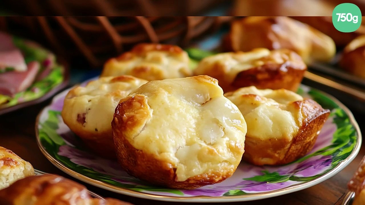 Muffins au jambon, cœur de vache qui rit !