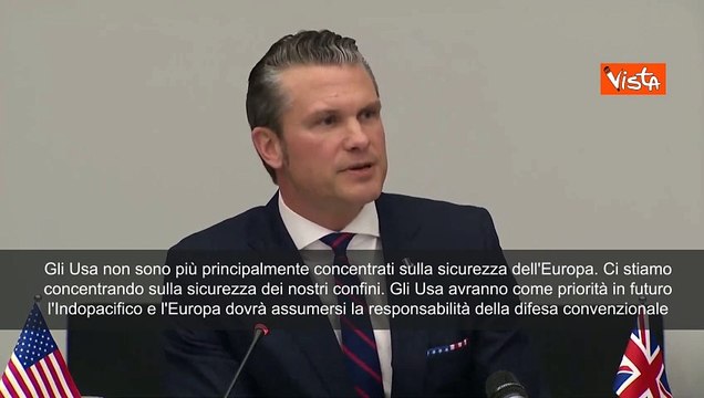 Pete Hegseth (Pentagono): Usa fedeli alla Nato, ma l'Europa sia pi? autonoma