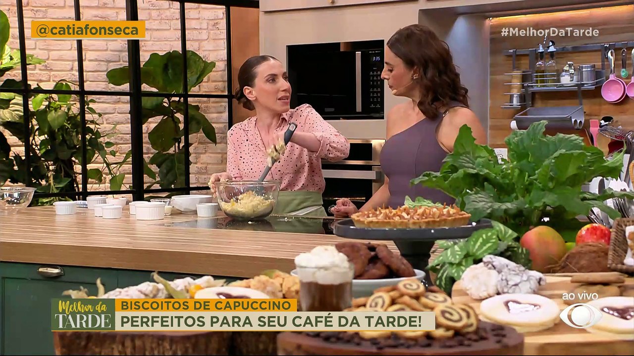 Receita FÁCIL de BISCOITO DE CAPPUCCINO para servir com café | Melhor da Tarde