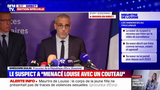 Meurtre de Louise: le principal suspect a dit regretter les faits