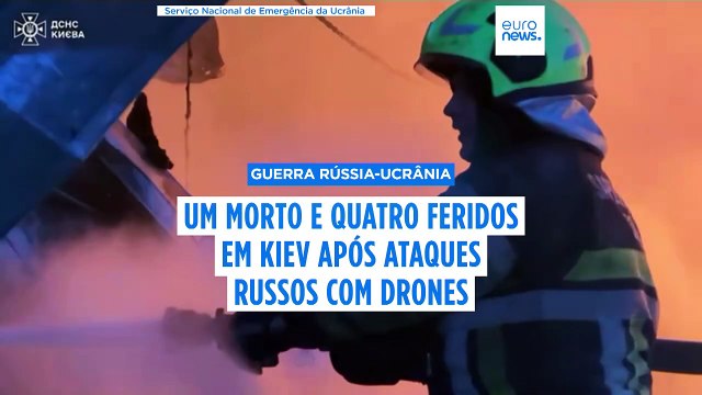 Um morto e quatro feridos após ataques russos com drones a várias regiões da Ucrânia