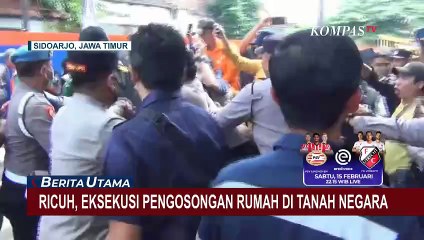 Ricuh Eksekusi Pengosongan Rumah di Depan Stasiun Sidoarjo, 2 Orang Ditangkap Polisi
