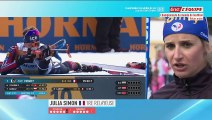La grosse frayeur de Julia Simon dans le relais mixte remporté par les Bleus - Biathlon - Mondiaux