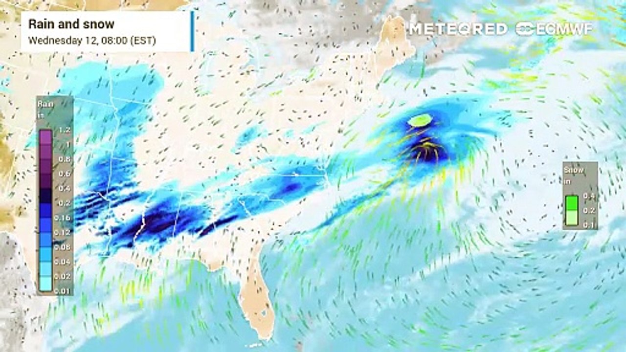 Winter storm tracks across the U.S. with heavy snow and rain from Wednesday to Friday
