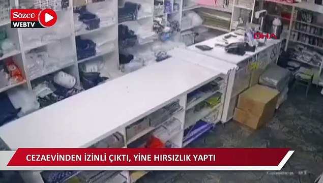 Cezaevinden izinli çıktı, yine hırsızlık yaptı
