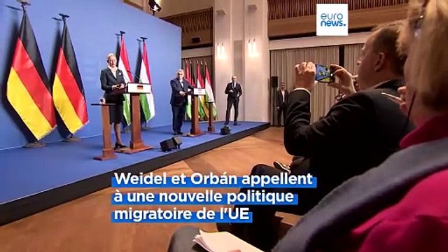 Alice Weidel, la cheffe de l'AfD, et Viktor Orbán s'entendent sur l'immigration