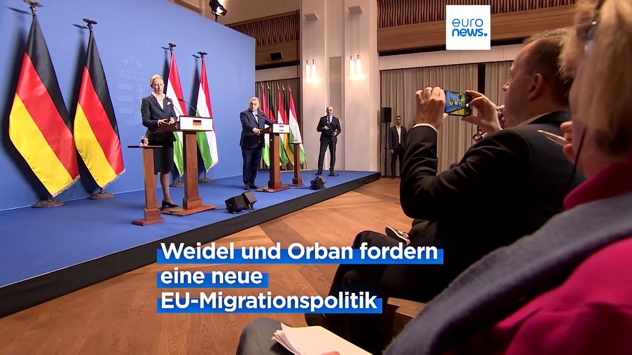 AfD-Chefin Weidel und Ungarns Ministerpräsident Orbán: Einigkeit beim Thema Migration