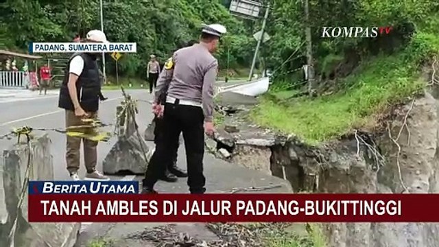 Tanah Ambles di Jalur Padang-Bukittinggi Akibatkan Penyempitan Jalan, Segera Diperbaiki?