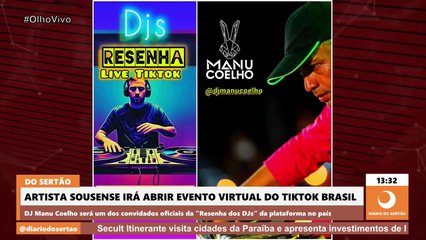 Sousense representará Paraíba na “Resenha dos DJ’s” em livestream do Tik Tok com artista de todo Brasil