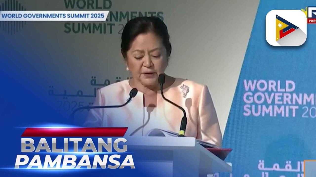 Rehabilitasyon ng ilog Pasig, ibinida ni FL Liza Marcos sa Dubai World Governments Summit