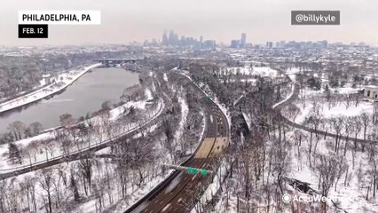 Wintry scenes cover the mid-Atlantic a day after snow