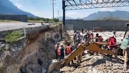 Deja derrumbe un muerto y 2 lesionados en Santa Catarina