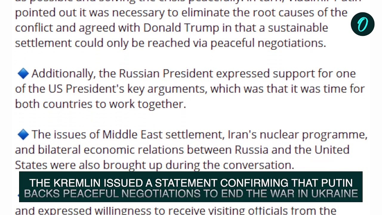 Trump, Putin Agree To Start Immediate Ukraine Peace Talks After Major US-Russia Prisoner Swap