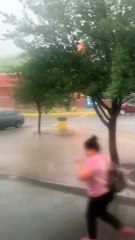 Se registra lluvia en la zona norte de Monterrey