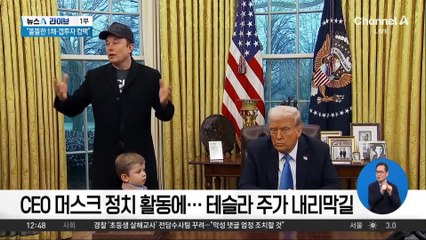 CEO 머스크 정치 활동에…테슬라 주가 내리막길