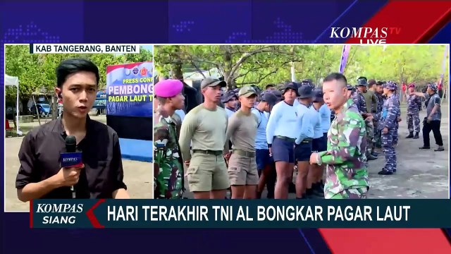 TNI AL Rampungkan Pembongkaran Pagar Laut di Tangerang