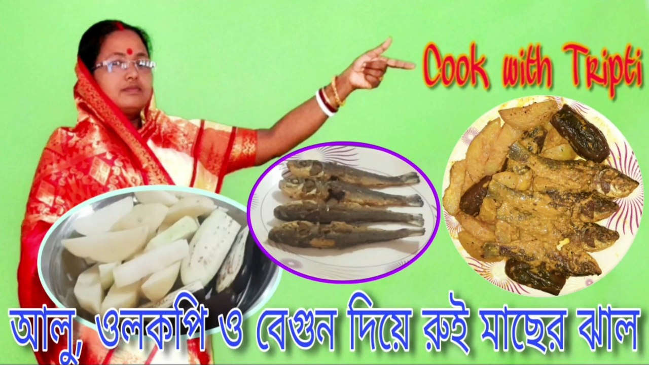 আলু বেগুন দিয়ে রুই মাছের ঝোল /Alu Begun Diya Rui Machet Jhol/রুই মাছ দিয়ে বেগুনের তরকারি রেসিপি