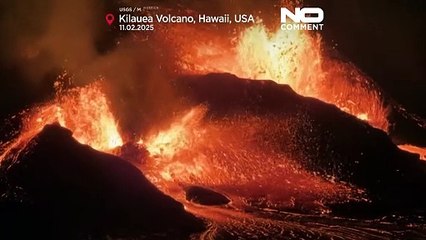 Hawaii'deki Kilauea Yanardağı etkileyici bir gösteri sunuyor