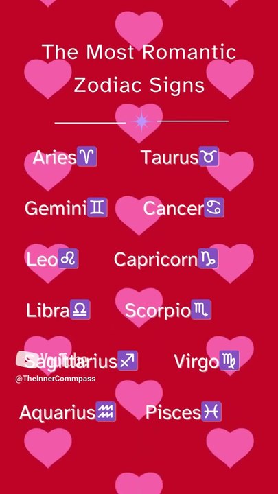 Top 4 Most Romantic Zodiac Signs! Are You One of Them_