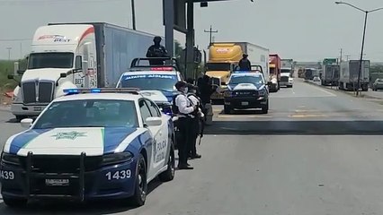 Colocan operativo contra migrantes en Km 26 de Nuevo Laredo